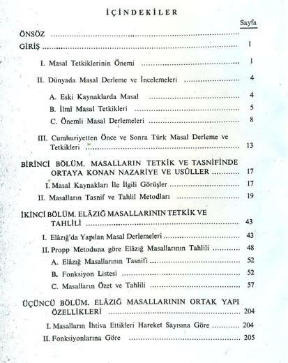 Elazığ Masalları - Inceleme - Umay Günay – Erzrum -1975 - 535s